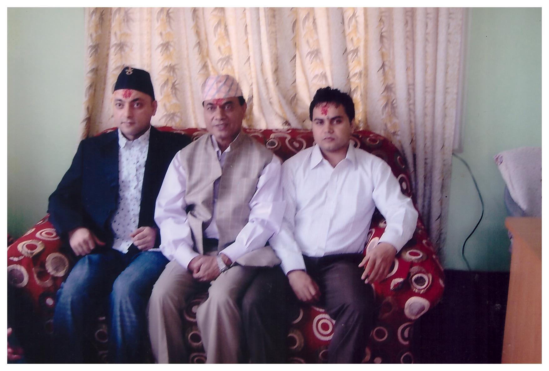 with two son